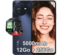 Smartphone Débloqué Oscal Tiger 12 6,78 24Go+256Go 64MP 5000mAh Android 13 Gris avec Smartwatch Blackview R30(Noir) Gris cloudwing