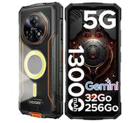 Smartphone DOOGEE Fire 7 Pro 32Go+256Go Android 15 Caméra 64MP Vision Nocturne 13000mAh NFC Lampe Camping Intercom Écran 6.6-orange