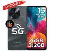 Doogee Smartphone Note59 Pro+ 5G Android 15 12 Go/512 Go 6,75'' 50MP 6250 mAh Noir