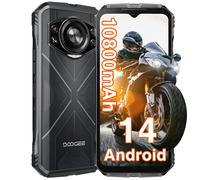 DOOGEE S CYBER Telephone Portable Incassable Android 14, 20Go RAM+256Go ROM,6,58"" FHD+ 90 Hz,10800mAh,50MP Dual 4G SIM-NFC -Argent