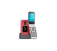 Doro Téléphone à clapet 2880 4G SIM unique écran 320×240 pixels Bluetooth 5.0 1000 mAh Rouge/Blanc