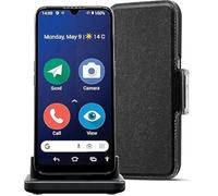 Doro 8200 Plus 4G Smartphone Débloqué Seniors - Téléphone Portable Résistant à l'eau - Triple Caméra 16MP - Écran 6.1" - Touche Assistance avec GPS - Etui - (Blue)