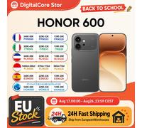 Smartphone HONOR 600 5G Version UE Snapdragon 7 Gen4 Écran AMOLED 6,57 pouces 6400 mAh 80W SuperCharge 8 Go+256 Go/512 Go Caméra ultra-nuit IA 200 MP OIS Design unibody en métal NFC IP68 Orange