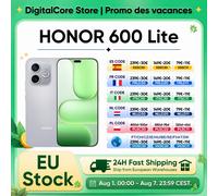 Smartphone HONOR 600 Lite 5G, version européenne, MediaTek Dimensity 7100 Elite, 6,6 pouces, 120 Hz, AMOLED, 6520 mAh, 45 W, SuperCharge, appareil photo IA 108 MP Velvet Grey