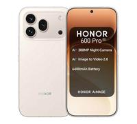 Smartphone HONOR 600 Pro 5G 12Go Ram 512Go Blanc doré Écran 6.57” 6400mAh Appareil photo 200 MP AI Image to video 2.0 - EU version