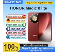 Smartphone HONOR Magic 8 Lite version européenne 5G, Snapdragon 6 Gen4, résistant aux chutes de 2,5 m, IP69K, résistant à la poussière, 7500 mAh, 108 MP OIS AI, eSIM Forest Green
