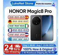 HONOR Magic8 Pro Téléphone portable 5G, caméra de nuit 200 MP AI, caméra selfie 50 MP AI, batterie 6270 mAh, 12 Go de RAM 512 Go, IP68, IP69 et IP69K, résistance à l'eau et à la poussière, double SIM