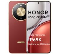 Smartphone HONOR Magic8 Lite 5G Version EU Triple Résistance - IP69K, 7500 mAh, Appareil Photo IA 108 MP avec OIS, Écran AMOLED 6,79 pouces, IA Intelligente, Double SIM, NFC Forest Green