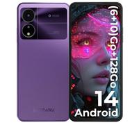 HOTWAV Note 12 2024 Téléphone Portable, 16 Go (6+10) + 128 Go/TF 1To, Batterie 5160mAh, Écran 6.8" HD+ Display, Smartphone Android 14, 48MP+16MP /Octa Core/Double SIM 4G/Face ID/GPS/OTG/GPS Violet