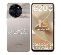 Smartphone-HOTWAV Note 18 GT-Cadeaux Noël-Écran 7,2 Pouces Dynamique Island-8+256Go-48MP Caméra-6200mAh-Android 15-NFC-Titane Or