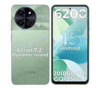 Smartphone-HOTWAV Note 18 GT-Cadeaux Noël-Écran 7,2 Pouces Dynamique Island-8+256Go-48MP Caméra-6200mAh-Android 15-NFC-Vert