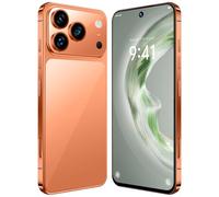 Smartphone I17 Pro Max Android 15, 16 Go RAM 1 To ROM, Batterie 8000 MAh, Étanche, Écran HD 7,3 Pouces, Processeur 10 Cœurs, Double SIM 5G, NFC, GPS, Lecteur D'empreintes Digitales,Orange-7.3 Inch