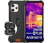 Smartphone Blackview Smartphone Incassable 4G BV8900 Vision Nocturne Infrarouge 6.58 8380mAh 8Go+128Go NFC Orange avec Ecouteurs Bluetooth Airbuds8(Blanc)