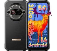 Blackview BL9000 Pro Téléphone Portable Incassable 5G (12+24)Go+512Go 6.78"" Double Écran 120Hz 50MP Android 14 NFC - Noir