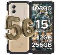 Smartphone Incassable 5G DOOGEE Blade20 Turbo - 10300mAh 6.6” HD+ Telephone Incassable Android 15 - 32Go+256Go - 50MP+16MP - Doré