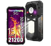 Smartphone Incassable 5G Ulefone Armor 29 Pro Imagerie Thermique 32GO+512GO 6.67"" 21200mAh 64MP Téléphone Portable Android 15 Noir
