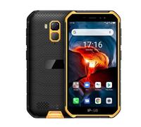Smartphone Incassable Android 10 4G Dual SIM Téléphone Etanche 4+32Go Jaune + SD 64Go