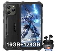 Smartphone Incassable Blackview BV5300 Plus 6,1" 16Go+128Go Android 13 Noir avec Écouteurs Bluetooth Blackview Airbuds8(Noir)