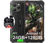 Smartphone Incassable N6000 4,3 Android 13 16Go+256Go 48MP+16MP NFC Vert avec Airbuds 60