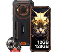 Smartphone Incassable Blackview BV6200 Pro 6,56 13000mAh 12Go+128Go Orange avec Smartwatch Blackview W50 Pro Noir G