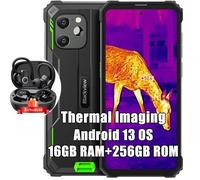 Smartphone Incassable Blackview BV8900 Android 13 6,5" 2,4K 16Go+256Go 64MP FLIR 10380mAh NFC Vert avec Blackview Airbuds 60