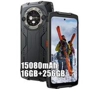 Smartphone Incassable Blackview BV9300 Pro 16Go+256Go 15080mAh(33W) 6.7+écran secondaire 1.32 64MP+32MP Android 13 NFC 100LM -Noir Noir G