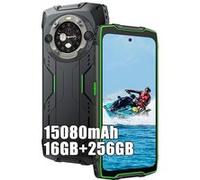 Smartphone Incassable Blackview BV9300 Pro 16Go+256Go 15080mAh(33W) 6.7+écran secondaire 1.32 64MP+32MP Android 13 NFC 100LM -Vert Vert G