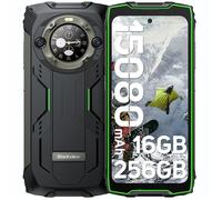 Smartphone Incassable Blackview BV9300 Pro 24Go+256Go 15080mAh(33W) 6.7+écran secondaire 1.32 64MP+32MP Android 13 NFC 100LM -Vert Vert