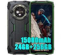 Smartphone Incassable Blackview BV9300 Pro 24Go+256Go 15080mAh(33W) 6.7+écran secondaire 1.32 64MP+32MP Android 13 NFC 100LM -Vert Vert