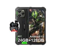 Smartphone Incassable N6000 4,3 Android 13 16Go+256Go 48MP+16MP NFC Vert avec Airbuds 60