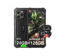 Smartphone Blackview Smartphone Incassable BV5300 Plus Android 13 6,1 128 Go 6580mAh Vert avec Ecouteurs Bluetooth Airbuds 8(Blanc)