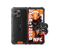 Smartphone Incassable Blackview BV5300 Plus Android 13 6,1 128 Go 6580mAh Orange avec Écouteurs Bluetooth Airbuds 8(Blanc) Orange