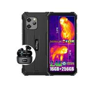 Smartphone Incassable BV8900 Android 13 6,5 2,4K 16Go+256Go 64MP 10380mAh NFC Noir avec Ecouteurs Bluetooth Airbuds8(Noir)
