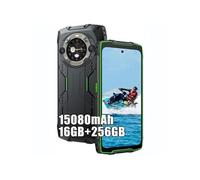 Smartphone Incassable BV9300 Pro 16Go+256Go 15080mAh(33W) 6.7+écran secondaire 1.32 64MP+32MP Android 13 NFC 100LM -Vert