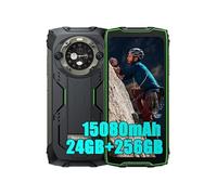 Smartphone Incassable Blackview BV9300 Pro 24Go+256Go 15080mAh(33W) 6.7+écran secondaire 1.32 64MP+32MP Android 13 NFC 100LM -Vert Vert