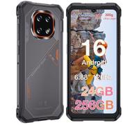 CUBOT Kingkong ES5 Telephone Portable Incassable 24(12+12)Go + 256Go 7000mAh 6.88'' 120Hz 64MP Smartphone 4G Double SIM NFC GPS Gris