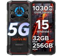 Smartphone Incassable DOOGEE Blade20 Play - 125dB Haut-Parleur Lumineux - 15.8mm Fin - 10300mAh - 50MP+20MP Caméra Nuit - Rouge