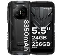 Smartphone Incassable DOOGEE Fire 3 Ultra - 24Go+256Go - 8350mAh 5.5” HD+ Telephone Incassable Android 15 - 16MP+8MP - NFC- Gris