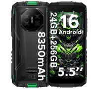 Smartphone Incassable DOOGEE Fire 3 Ultra - 24Go+256Go - 8350mAh 5.5” HD+ Telephone Incassable Android 16 - 16MP+8MP - NFC- Vert