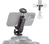 Smartphone Mount Adapter with Flash Shoe, Cell Phone Tripod Mount, Selfie Monopod with Adjustable Clamp, for Canon Nikon DSLR iPhone Samsung Photography