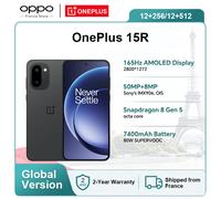 Smartphone OnePlus 15R 5G (version internationale) : 12 Go + 512 Go, Snapdragon 8 Gen 5, batterie de 7 400 mAh, écran 165 Hz, certification IP69, noir, Android 16 12GB+256GB Mint Breeze