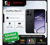 OnePlus Smartphone Nord 6 5G – Snapdragon 8s Gen 4, 165Hz, 9000 mAh – 12 Go + 512 Go