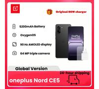 Smartphone OnePlus Nord CE5, 8 Go de RAM, 128/256 Go de stockage, écran AMOLED 6,77 pouces 120 Hz, 50 MP OIS, batterie 5200 mAh, avec chargeur 80 W Black