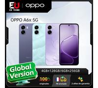 Smartphone OPPO A6x 5G version européenne, 4 Go + 128 Go, 6 Go + 256 Go, 6100 mAh, écran 6,75 pouces, ColorOS 15.0, téléphones mobiles, garantie officielle 4GB+128GB Black Purple