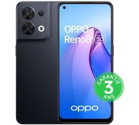 Smartphone - OPPO - Reno8 - 256Go - 5G - Noir Chatoyant - Double caméra orientée vers l'arrière
