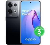 Smartphone OPPO Reno8 Pro 256Go 5G Noir Glacé - Double SIM - Lecteur d'empreintes digitales