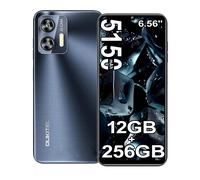 Smartphone OUKITEL C35 24(12+12) Go + 256 Go, écran HD+ 6,56 pouces, appareil photo 50MP+8MP, batterie 5150mAh, déverrouillage par empreinte digitale, téléphone mobile 4G, Android 13 Bleu
