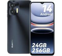 Smartphone OUKITEL C36,24(8+16)Go+256Go/1 To,Android 14,écran 6,56"HD+/90Hz,5150mAh,double SIM 4G Smartphone,noir noir