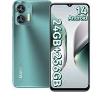 Smartphone OUKITEL C36,24(8+16)Go+256Go/1 To,Android 14,écran 6,56"HD+/90Hz,5150mAh,double SIM 4G Smartphone,vert vert