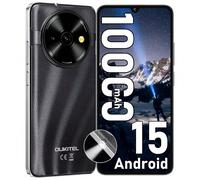 Smartphone OUKITEL C59 Android 15, 10 000 mAh, 16 Go + 128 Go, écran HD+ 6,88 pouces, sans carte SIM, lampe torche 120 lumens, 13 MP + 5 MP, double SIM 4G, lecteur d'empreintes digitales, OTG et recon